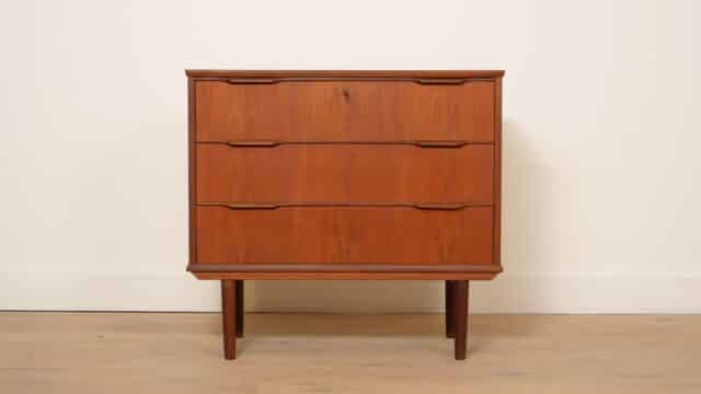 Commode danoise vintage en teck 3 tiroirs