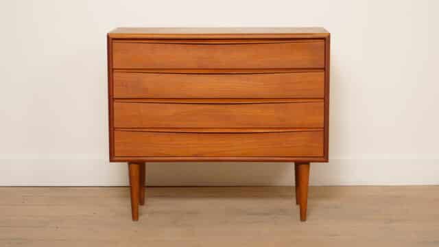 Commode danoise vintage en teck 4 tiroirs