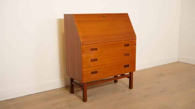 Vintage Teak Secretaire Deens 90 Cm