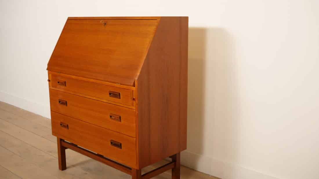 Vintage Teak Secretaire Deens 90 Cm
