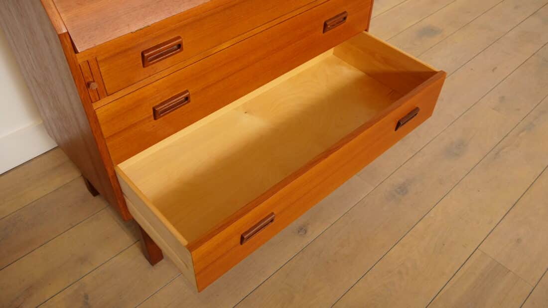 Vintage Teak Secretaire Deens 90 Cm