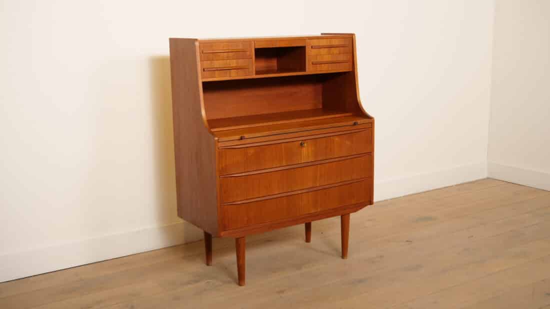 Vintage Secretaire Teak 88 Cm