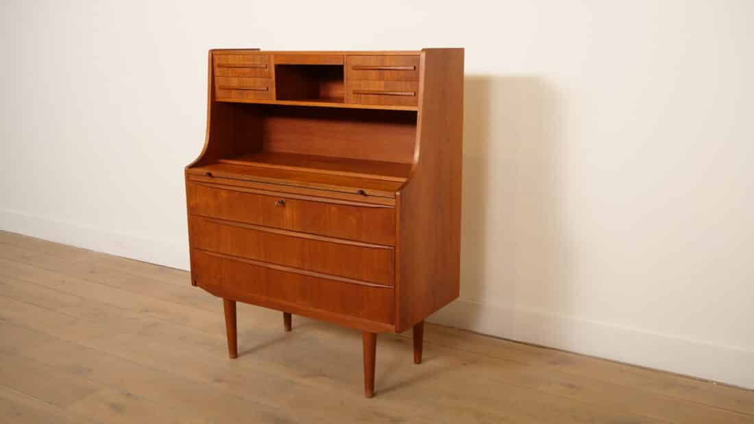 Vintage Secretaire Teak 88 Cm