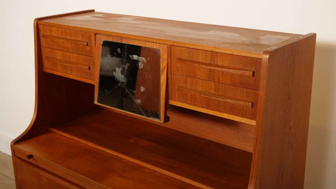 Vintage Secretaire Teak 88 Cm