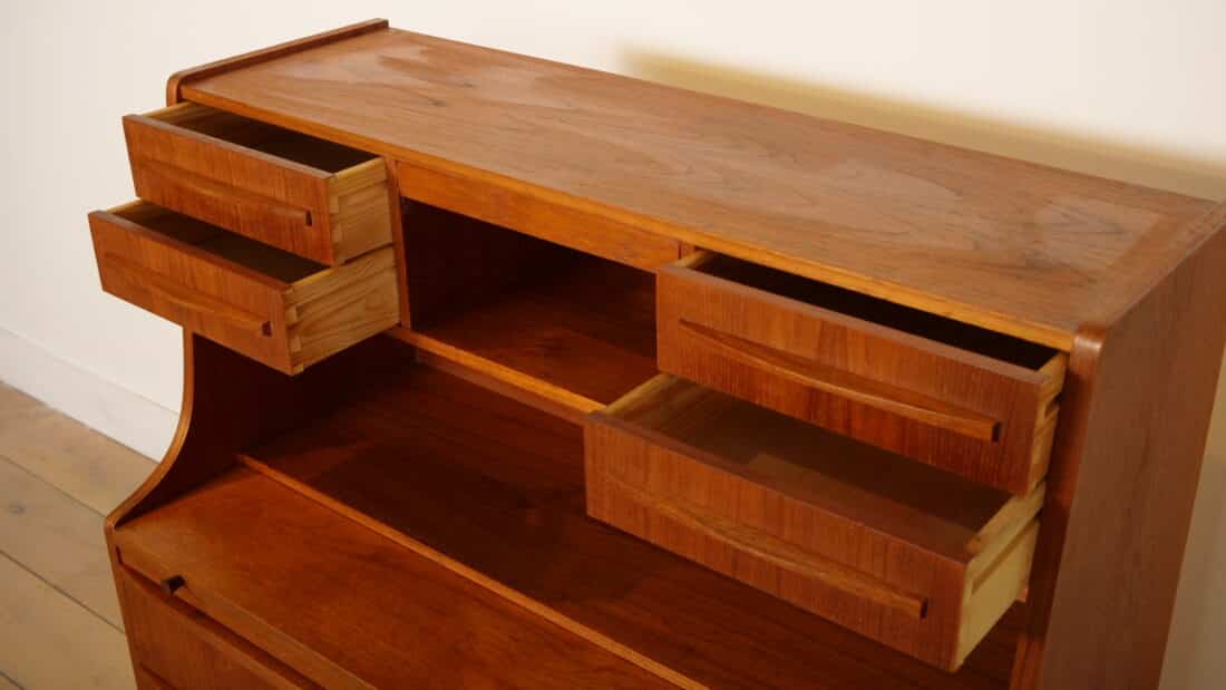 Vintage Secretaire Teak 88 Cm