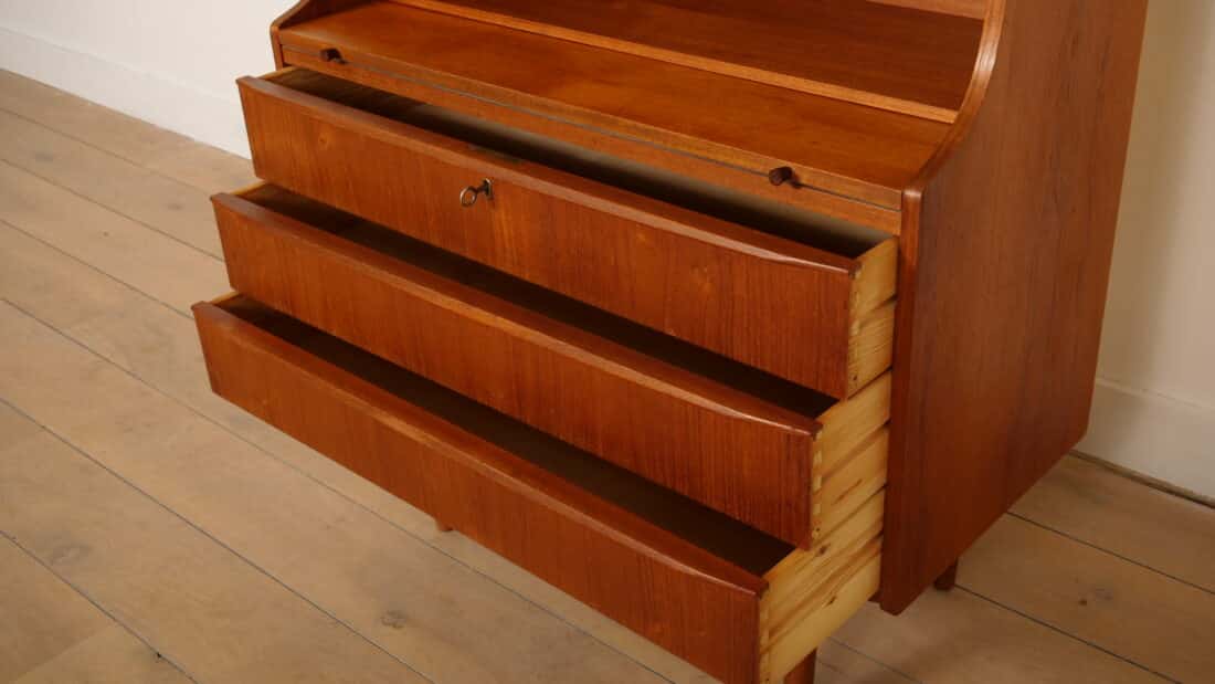Vintage Secretaire Teak 88 Cm