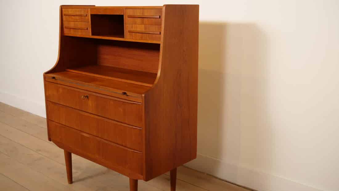 Vintage Secretaire Teak 88 Cm