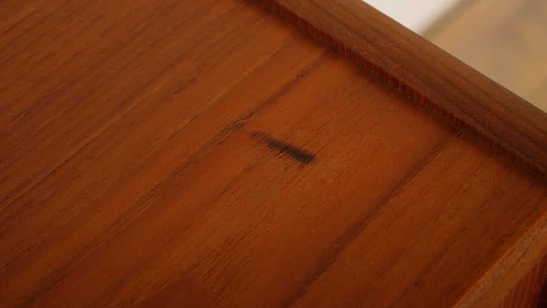 Vintage Deense Ladekast Teak 6 Lades 101 Cm