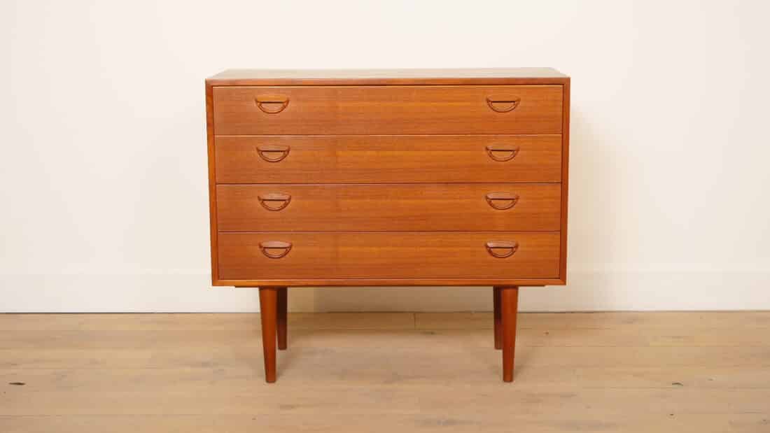 Vintage Ladekast Kai Kristiansen Deens Design Teak Mid Century Modern