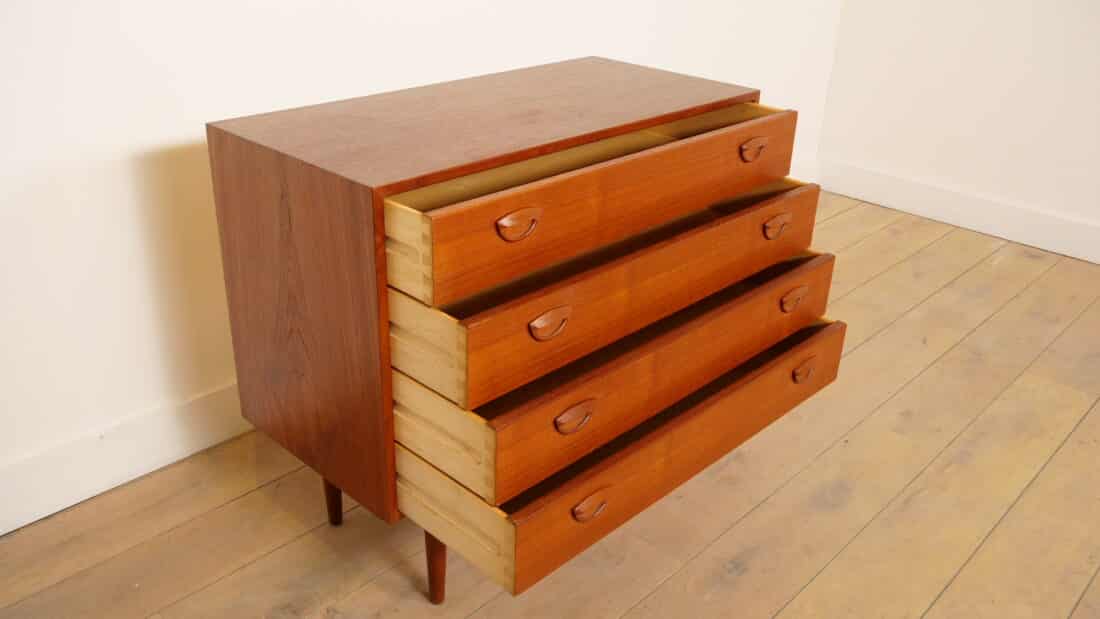 Vintage Ladekast Kai Kristiansen Deens Design Teak Mid Century Modern