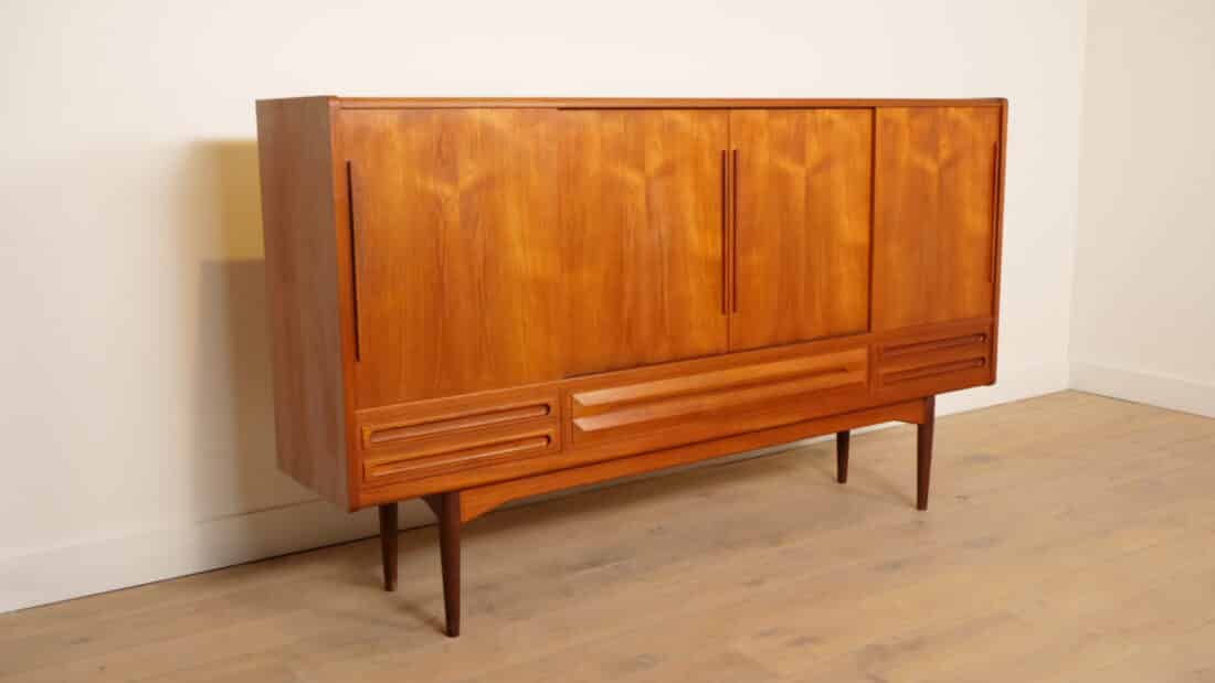 Vintage Highboard Wandkast Teak 1960s