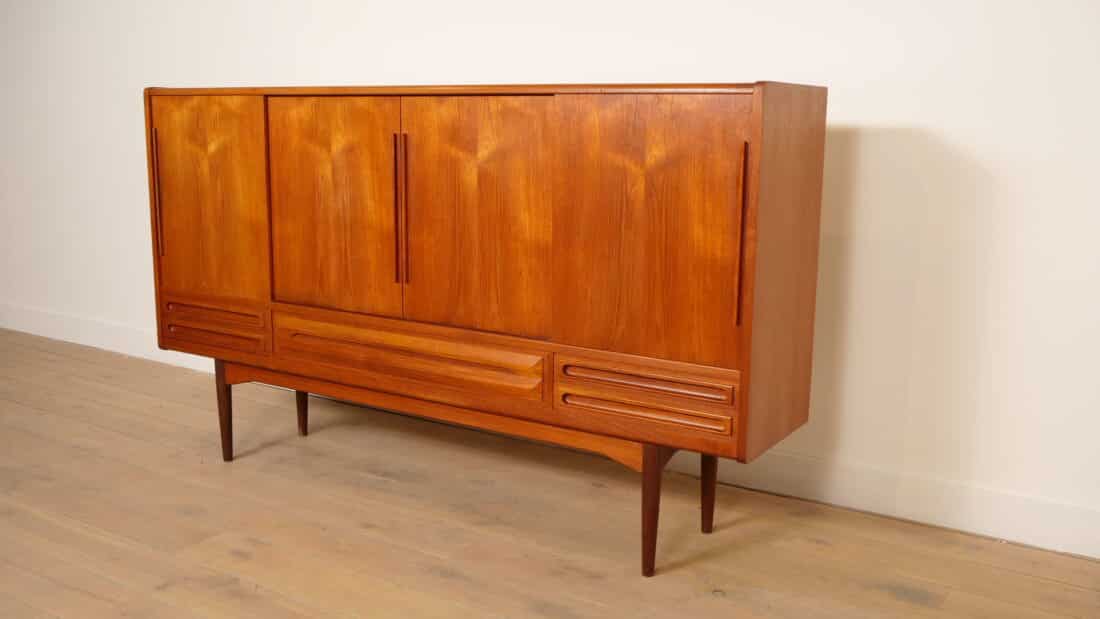 Vintage Highboard Wandkast Teak 1960s