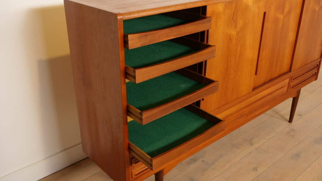 Vintage Highboard Wandkast Teak 1960s