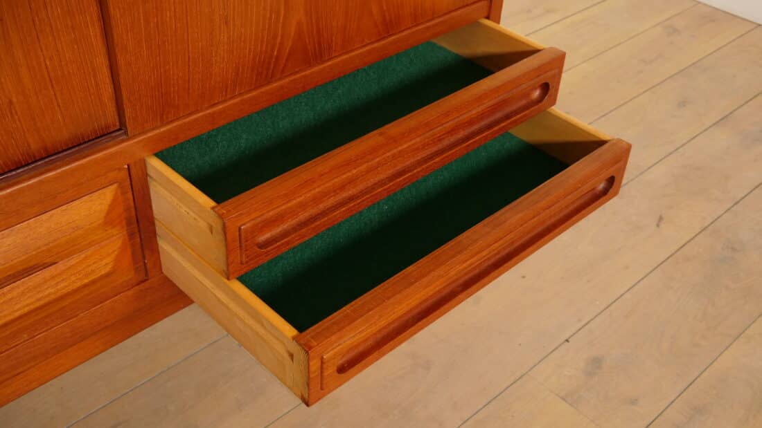 Vintage Highboard Wandkast Teak 1960s