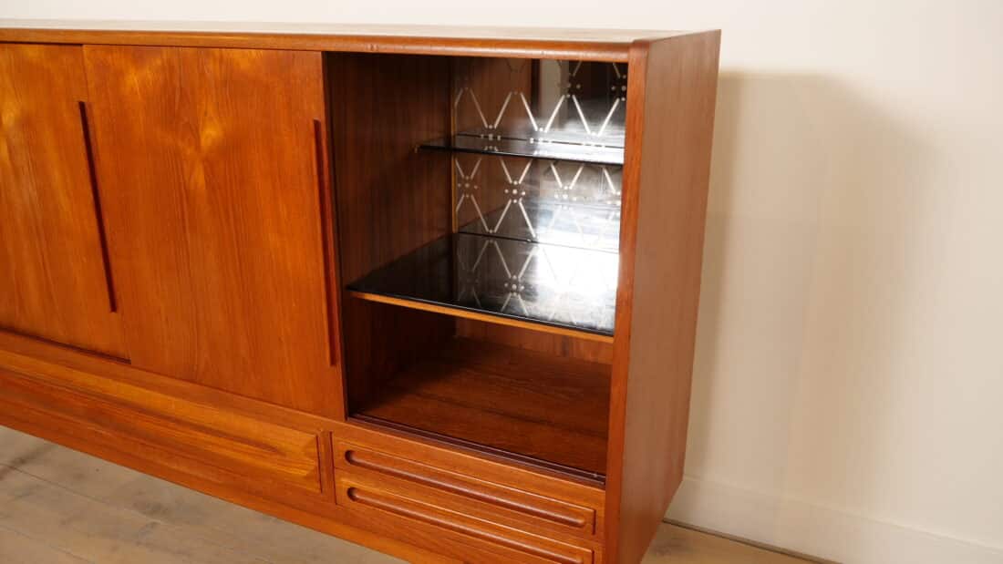Vintage Highboard Wandkast Teak 1960s