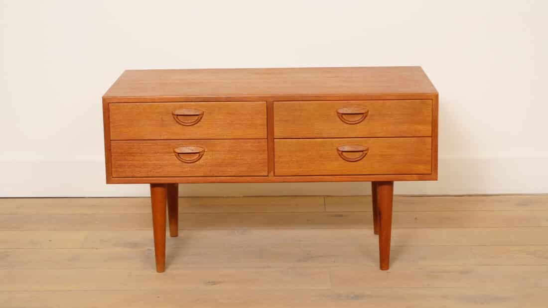 Vintage Ladekast Kai Kristiansen Deens Design Teak Mid Century Modern