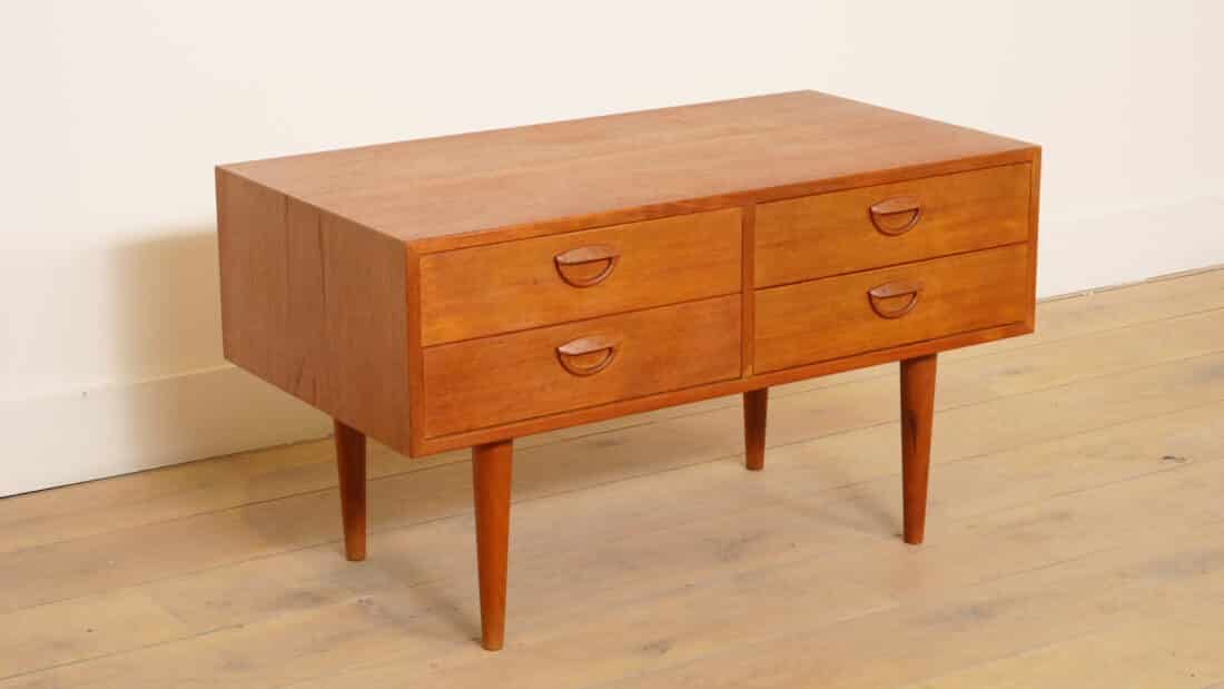 Vintage Ladekast Kai Kristiansen Deens Design Teak Mid Century Modern