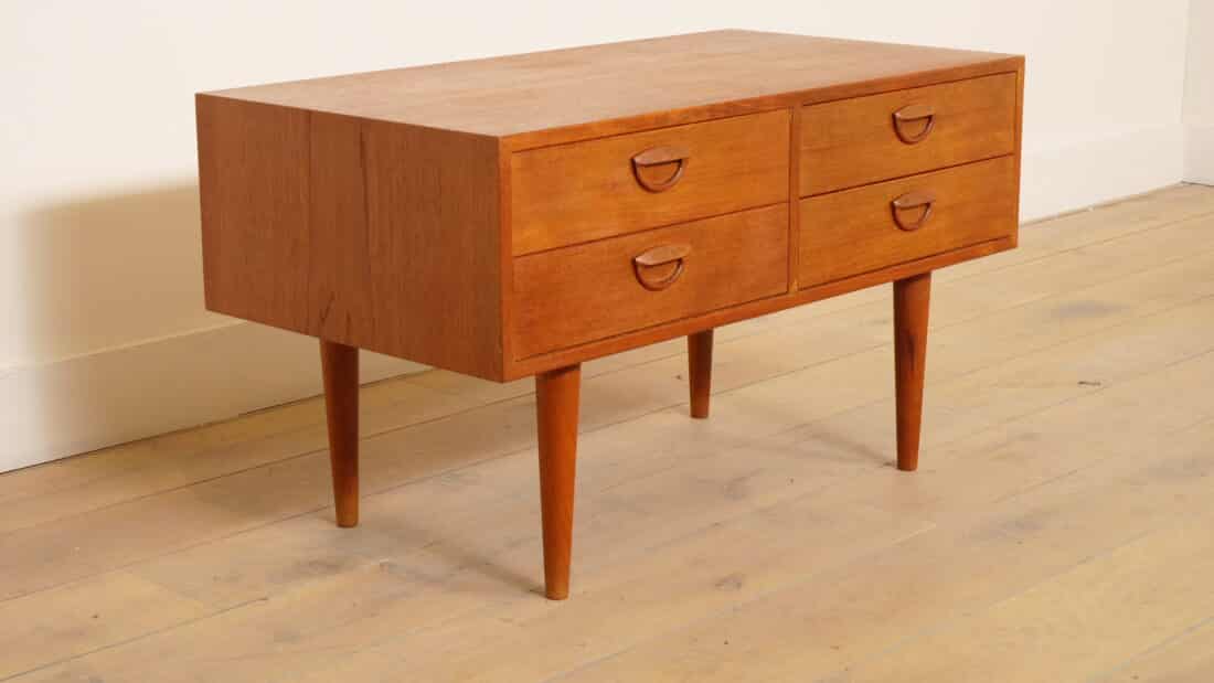 Vintage Ladekast Kai Kristiansen Deens Design Teak Mid Century Modern