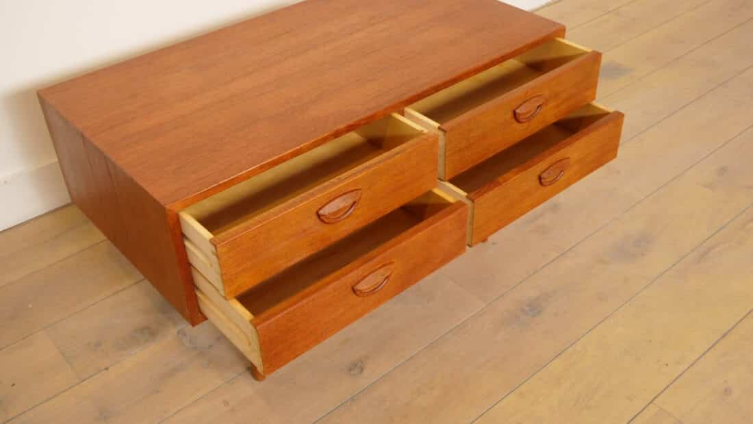 Vintage Ladekast Kai Kristiansen Deens Design Teak Mid Century Modern