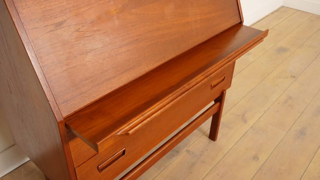 Vintage Secretaire Arne Wahl Iversen Teak 95 Cm