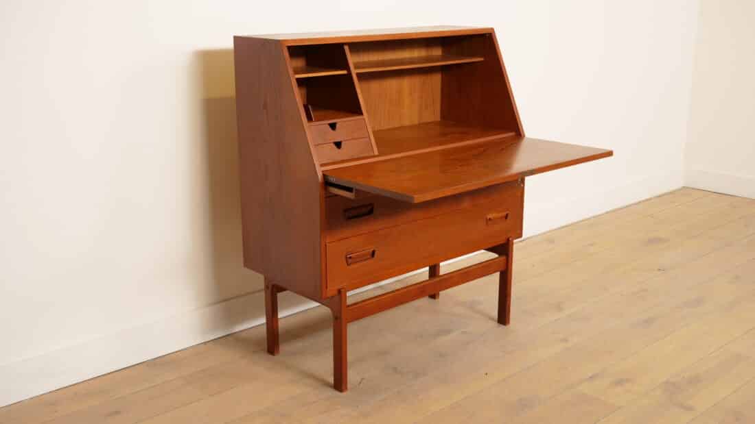 Vintage Secretaire Arne Wahl Iversen Teak 95 Cm