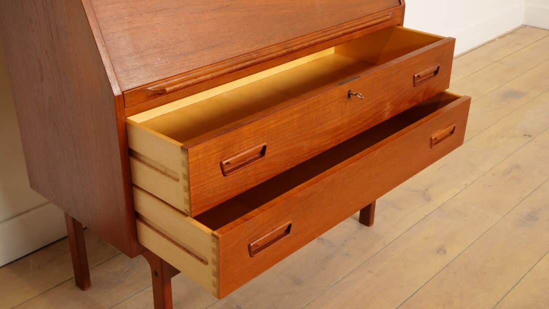 Vintage Secretaire Arne Wahl Iversen Teak 95 Cm