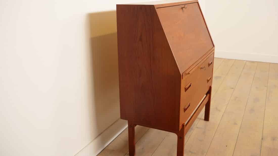 Vintage Secretaire Arne Wahl Iversen Teak 95 Cm