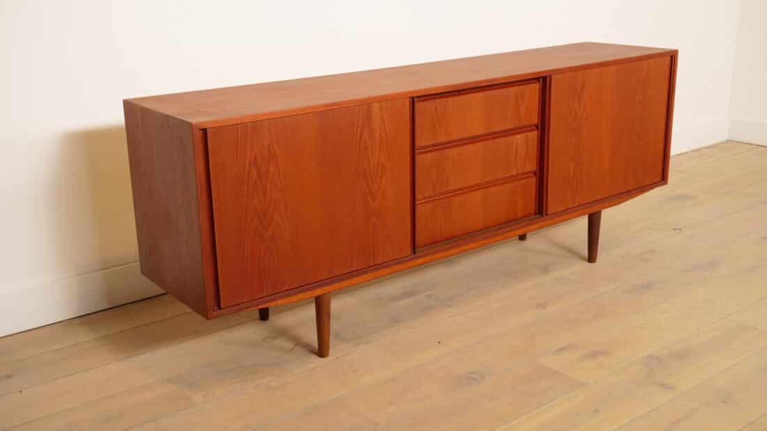 Vintage Dressoir Schuifdeuren Scandinavisch Design 183cm