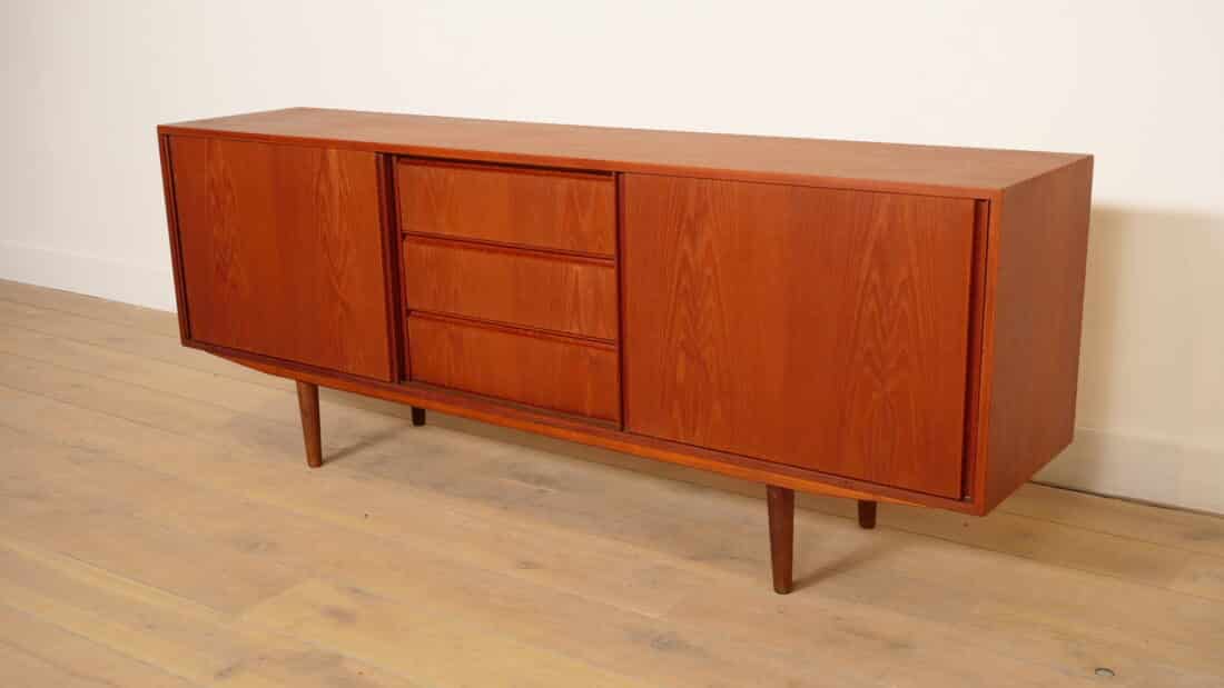 Vintage Dressoir Schuifdeuren Scandinavisch Design 183cm