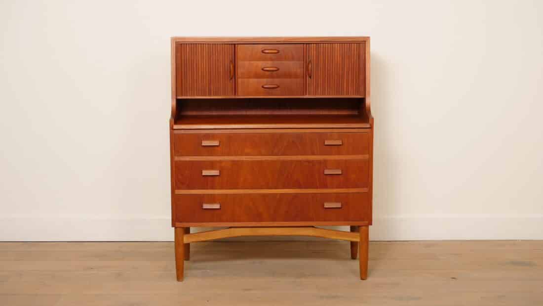 Vintage Secretaire Deens Teak 90 Cm