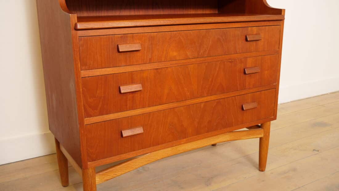 Vintage Secretaire Deens Teak 90 Cm