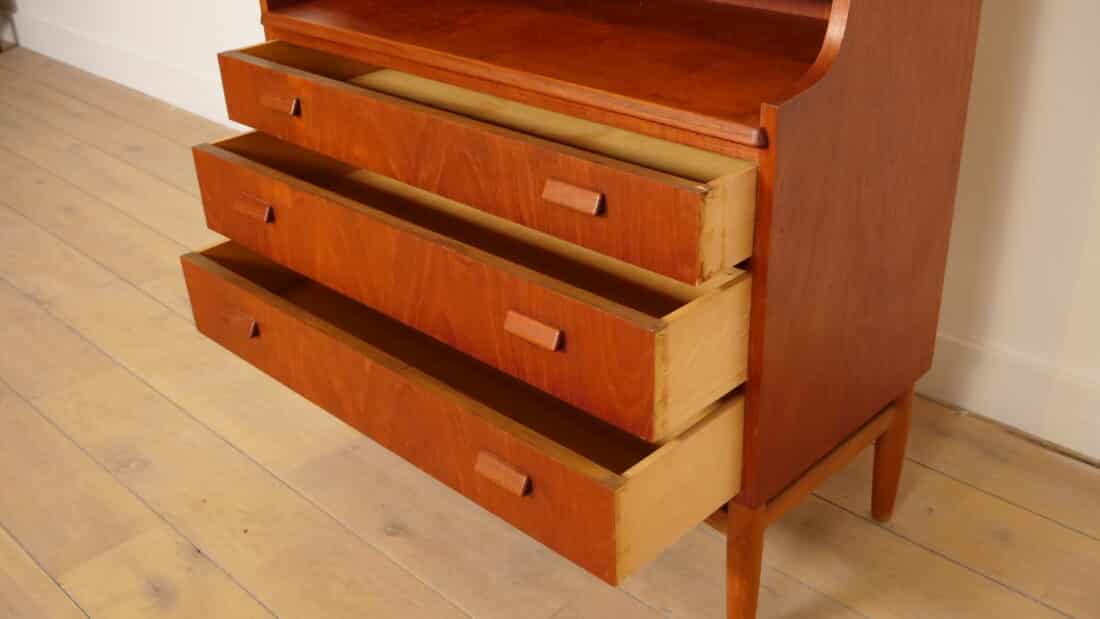 Vintage Secretaire Deens Teak 90 Cm