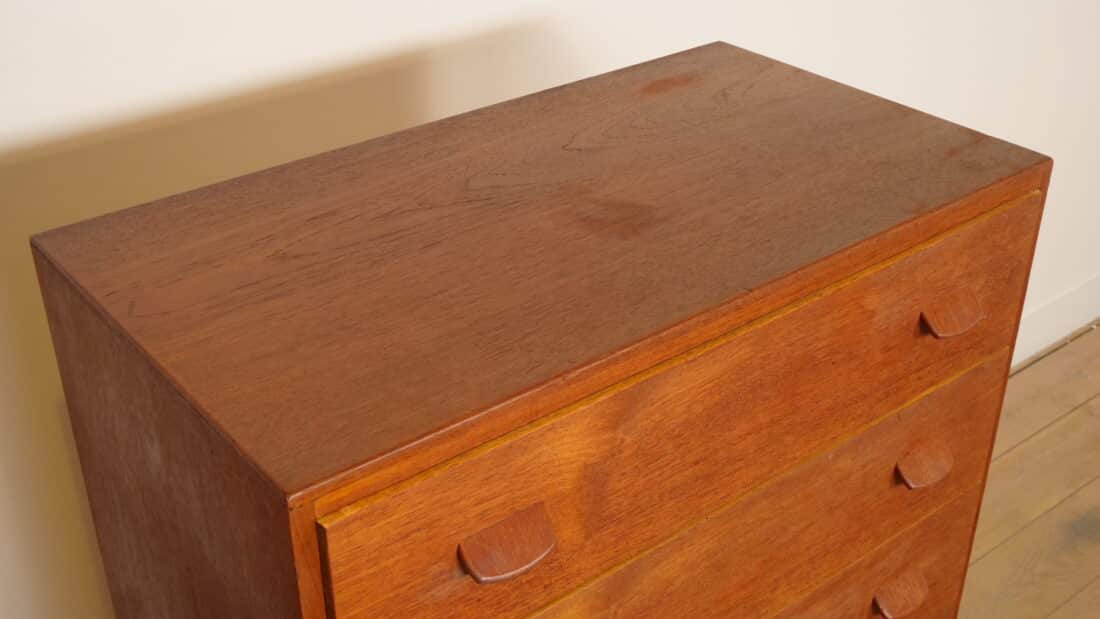 Vintage Ladekast Poul Volther Teak 6 Lades