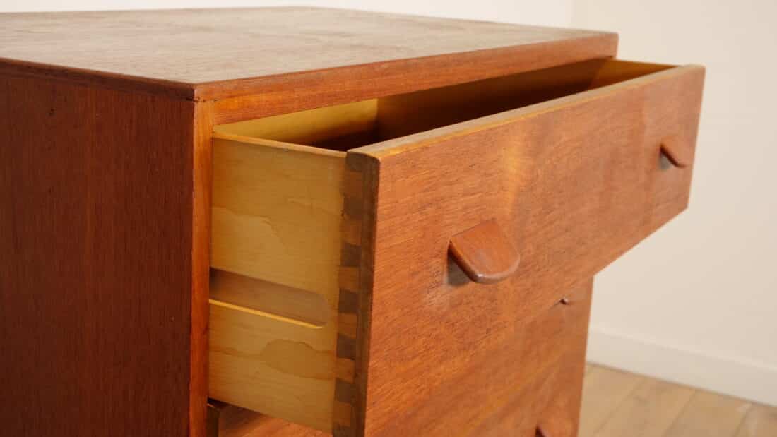 Vintage Ladekast Poul Volther Teak 6 Lades