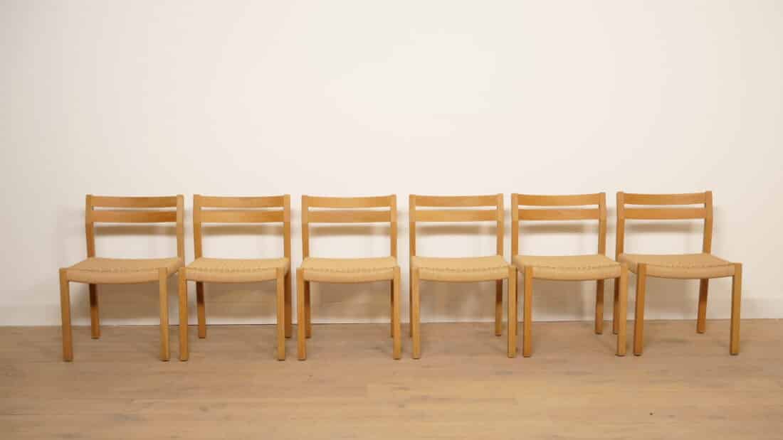Trp Post Container Data Trp Post Id 22867 6 X Dining Chair Jorgen Henrik Mller Model 401 Papercord Oak Restored Trp Post Container