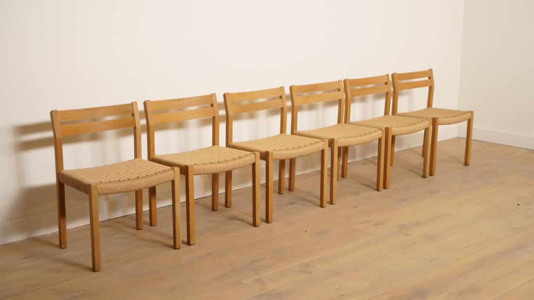Trp Post Container Data Trp Post Id 22867 6 X Dining Chair Jorgen Henrik Mller Model 401 Papercord Oak Restored Trp Post Container