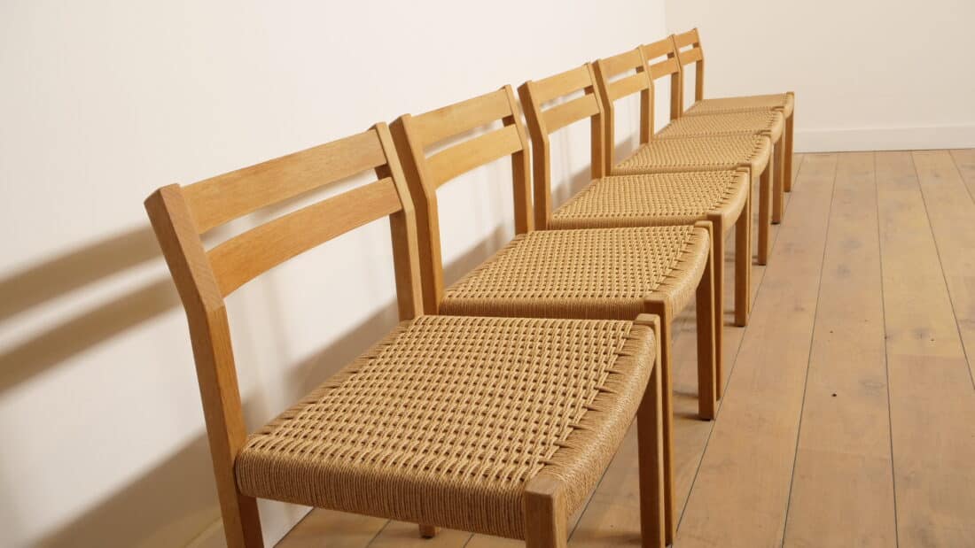 Trp Post Container Data Trp Post Id 22867 6 X Dining Chair Jorgen Henrik Mller Model 401 Papercord Oak Restored Trp Post Container
