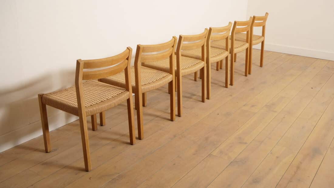 Trp Post Container Data Trp Post Id 22867 6 X Dining Chair Jorgen Henrik Mller Model 401 Papercord Oak Restored Trp Post Container