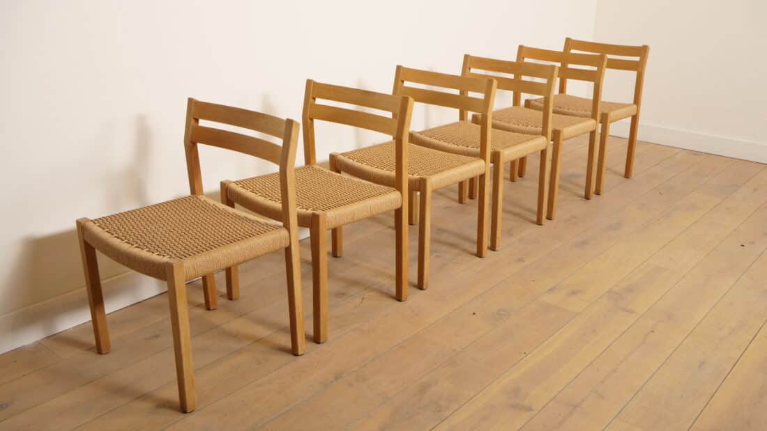 Trp Post Container Data Trp Post Id 22867 6 X Dining Chair Jorgen Henrik Mller Model 401 Papercord Oak Restored Trp Post Container