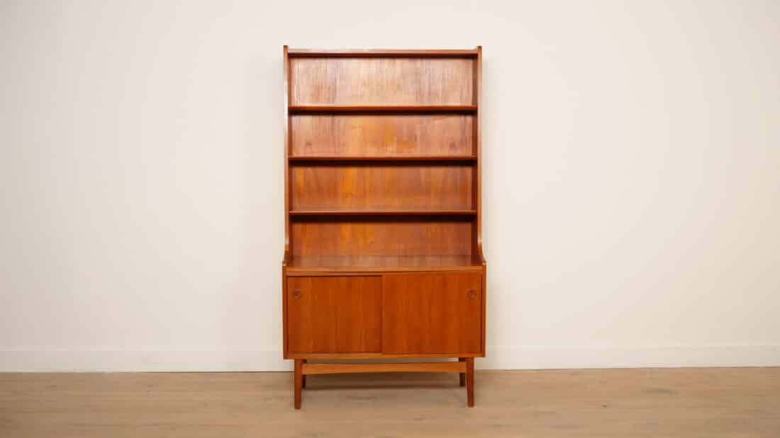 Vintage Highboard Boekenkast Teak Johannes Sorth