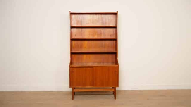 Vintage Highboard Boekenkast Teak Johannes Sorth