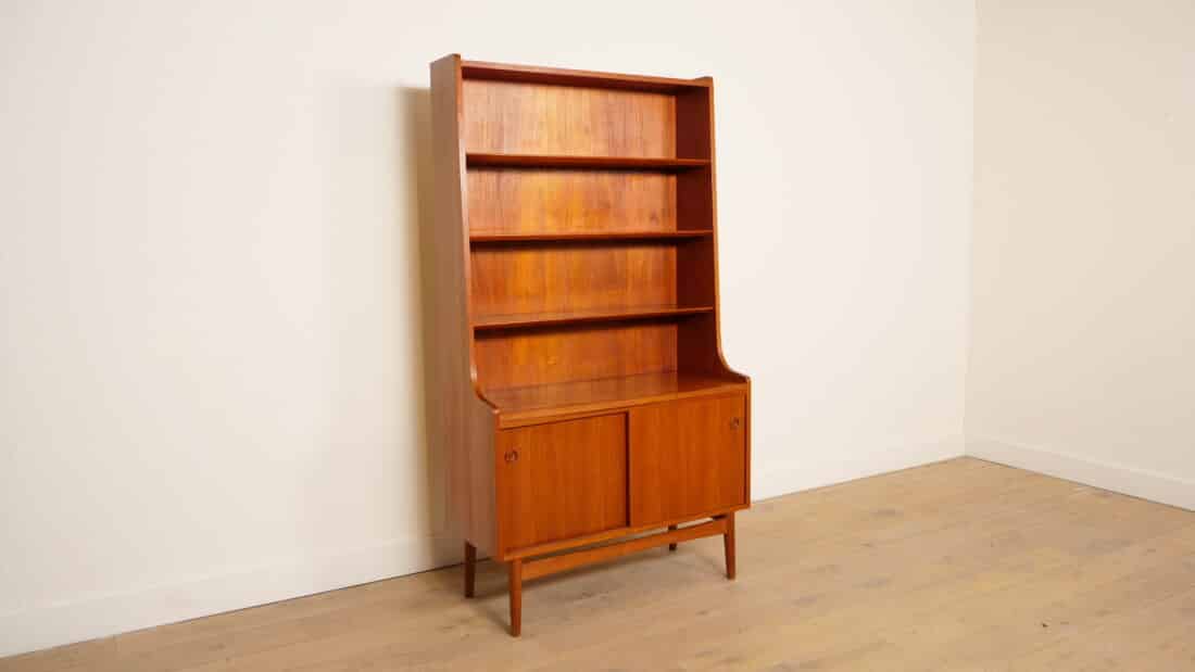 Vintage Highboard Boekenkast Teak Johannes Sorth