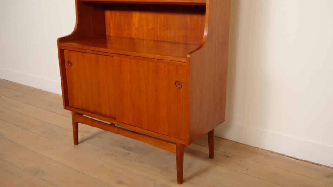 Vintage Highboard Boekenkast Teak Johannes Sorth
