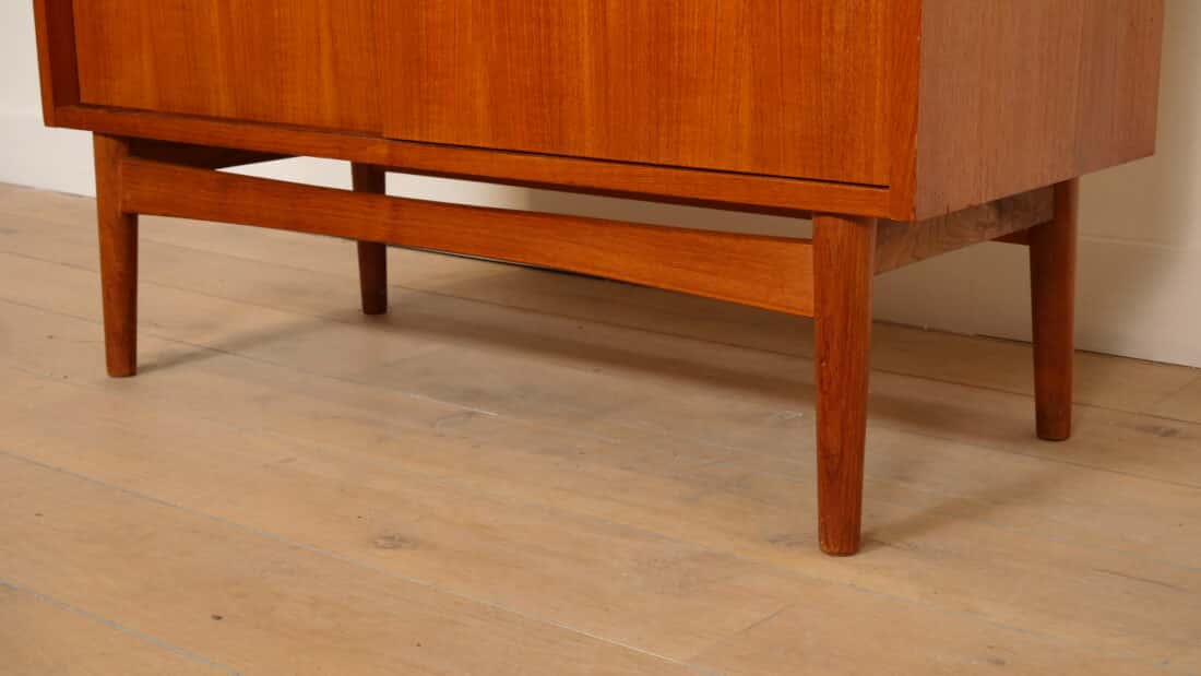 Vintage Highboard Boekenkast Teak Johannes Sorth