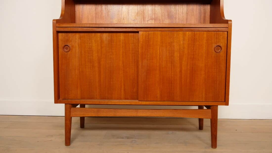 Vintage Highboard Boekenkast Teak Johannes Sorth