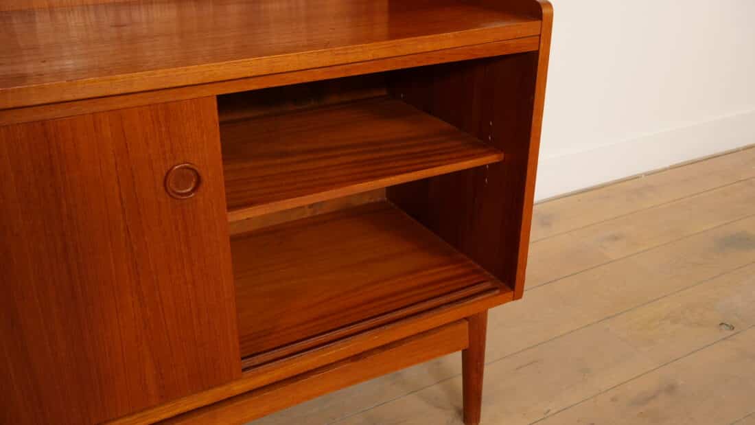 Vintage Highboard Boekenkast Teak Johannes Sorth