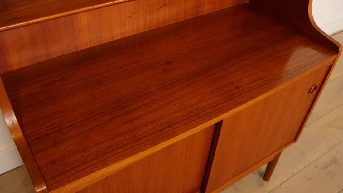 Vintage Highboard Boekenkast Teak Johannes Sorth