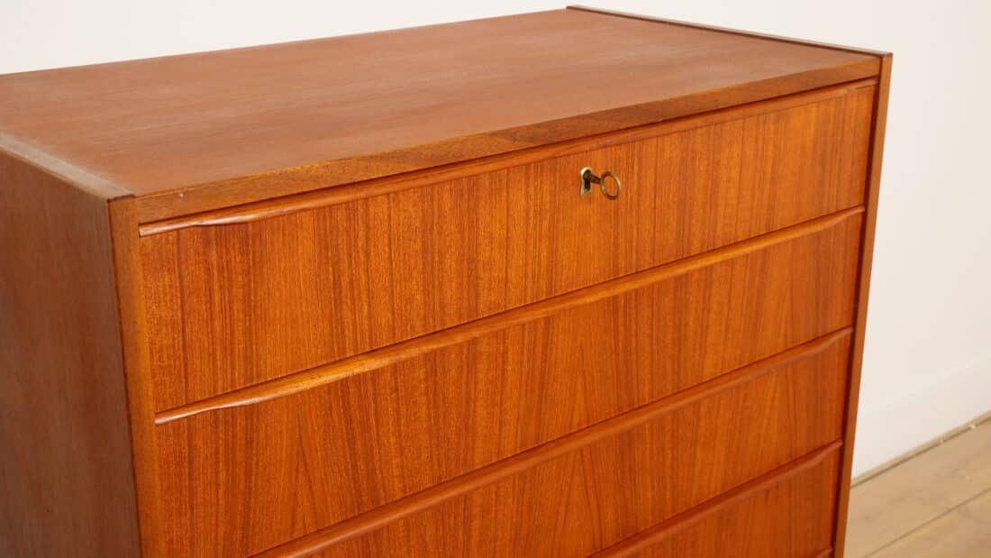 Vintage Deense Ladekast Teak 7 Lades 109 Cm Vintage Deense Ladekast Teak 7 Lades 109 Cm