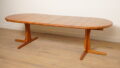 Vintage ronde eettafel XL | Uitschuifbaar | 110 cm - 310 cm | Teak
