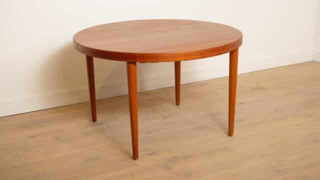 Vintage Round Dining Table Extendable Teak 115 8211 170